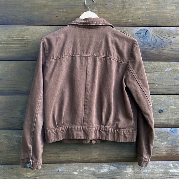 Free People | Brown Jean Jacket - Picture 8 of 9